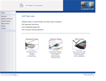 Tablet Screenshot of a2ztestlab.com